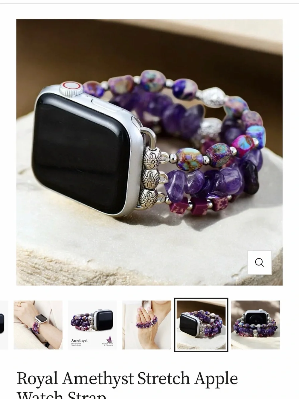 Cape Diablo Purple and Pink Multi-Strand Beaded Watch Band